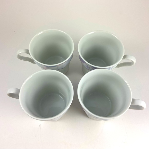 Savoir Vivre Celina Coffee Cup Set of 4 Vintage 90's Deco Pastel Octagonal - Picture 4 of 9
